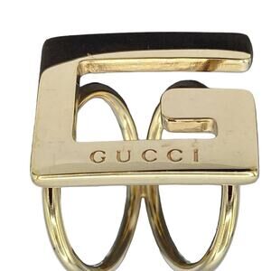 Gucci G Logo Gold tone Scarf Ring